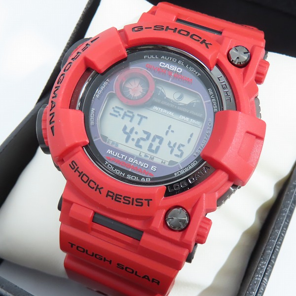 実際に弊社で買取させて頂いたG-SHOCK/Gショック FROGMAN/フロッグマン メンインバーニングレッド 電波ソーラー 腕時計 GWF-1000RD-4JF