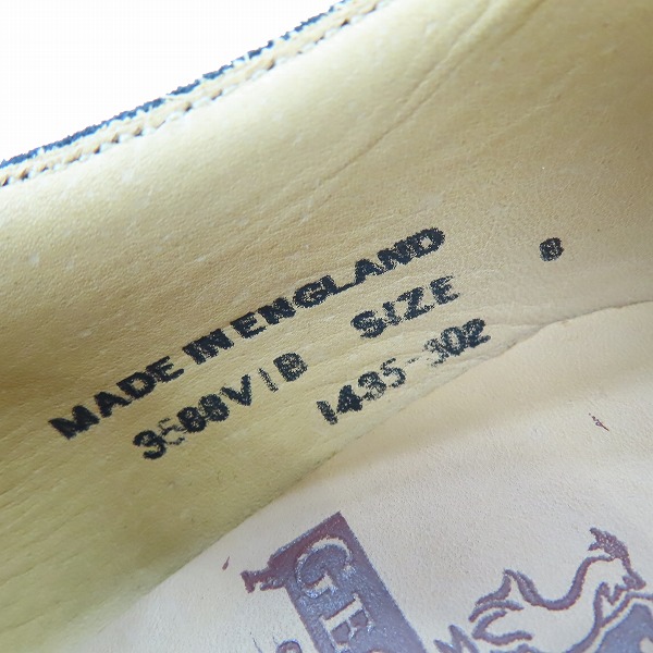 実際に弊社で買取させて頂いたGEORGE COX/ジョージコックス イングランド製 GIBSON/ギブソン ラバーソール シューズ ブラックスエード 3588 8の画像 5枚目