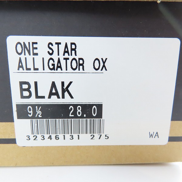 実際に弊社で買取させて頂いた【未使用】CONVERSE/コンバース ONE STAR OX ALLIGATOR/BLACK/9.5の画像 9枚目