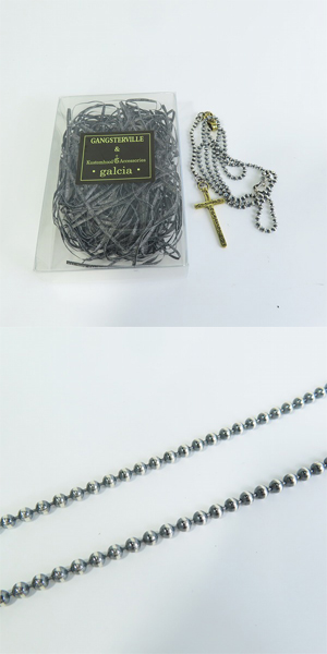 実際に弊社で買取させて頂いた(1)GANGSTERVILLE×Galcia/ギャングスタービル×ガルシア ROSARY/ロザリオ ネックレス シルバー925×ブラスの画像 9枚目