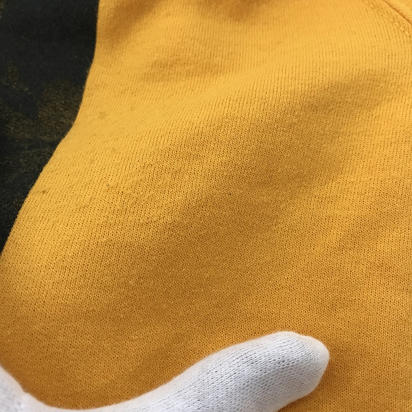 実際に弊社で買取させて頂いたChampion×PYREX VISION/チャンピオン×パイレックス ビジョン フーディ プリントパーカー イエロー /Lの画像 6枚目