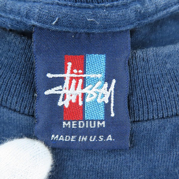実際に弊社で買取させて頂いたSTUSSY/ステューシー 90年代後半  ヴィンテージオールド 赤青タグ 龍/ドラゴン 半袖 Tシャツ/Mの画像 2枚目