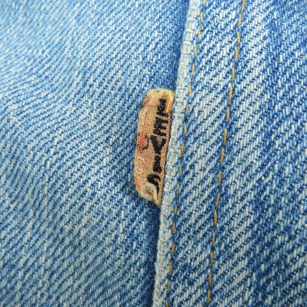 実際に弊社で買取させて頂いたLevi's/リーバイス 60～70s ブッシュデニムパンツ ボタン裏刻印38 42タロンジップ オレンジタブ チェーンステッチの画像 2枚目