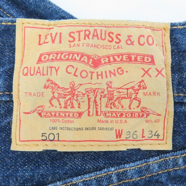実際に弊社で買取させて頂いたLEVIS/リーバイス 501 1978年モデル 66後期 復刻 デニムパンツ/ジーンズ 78501-0002/W36の画像 2枚目