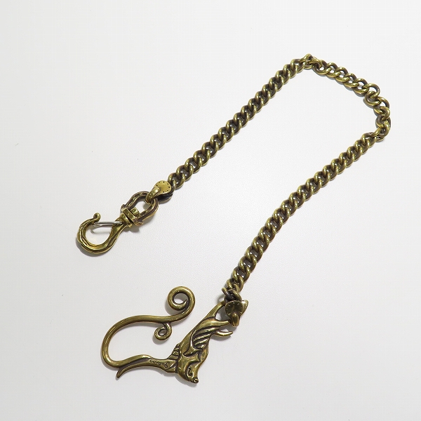 実際に弊社で買取させて頂いたGangsterville×galcia/ギャングスタービル×ガルシア SWALLOW WALLET-CHAIN ウォレットチェーン ブラス/真鍮の画像 4枚目