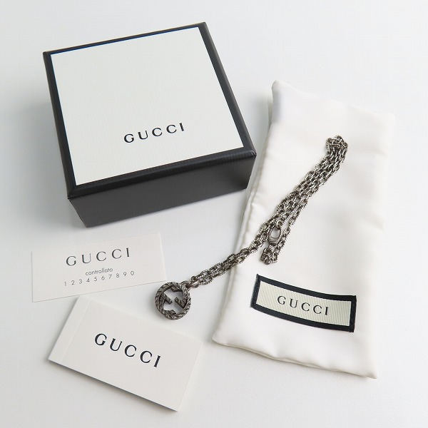実際に弊社で買取させて頂いたGUCCI/グッチ インターロッキングGGロゴ 印唐草模様 アラベスク ネックレス/ペンダントの画像 8枚目