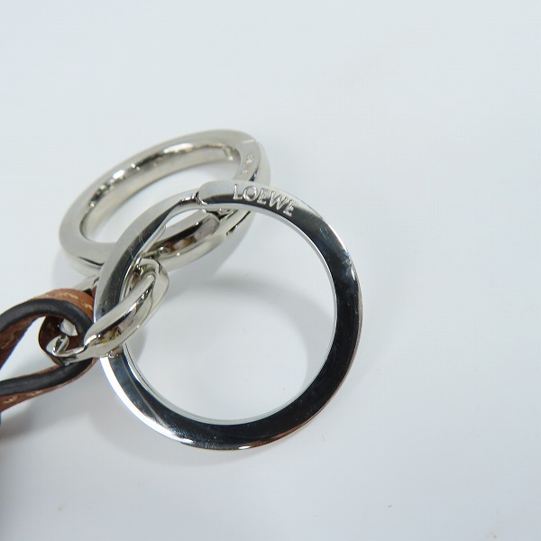 実際に弊社で買取させて頂いたLOEWE/ロエベ アナグラム バッグチャーム カーフ キーホルダー/キーリングの画像 3枚目