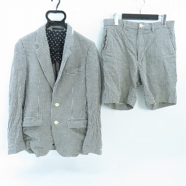 実際に弊社で買取させて頂いたWACKO MARIA/ワコマリア 2B GINGHAM CHECK JACKET/ギンガムチェックジャケット/ハーフパンツ セットアップ/S