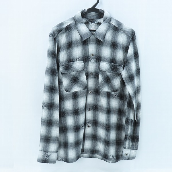 実際に弊社で買取させて頂いたmastermind JAPAN/マスターマインドジャパン タータンチェック スカル総柄 長袖シャツ MC2-SH18-015/M