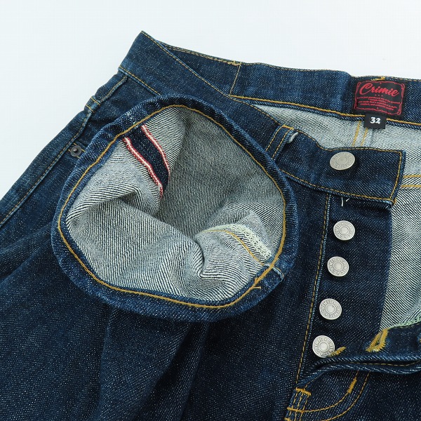 実際に弊社で買取させて頂いたTHE CRIMIE/クライミー ボタンフライ デニムパンツ COF1-PT03/32の画像 7枚目