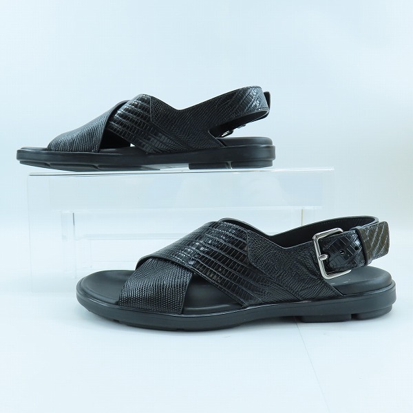 実際に弊社で買取させて頂いたPRADA/プラダ 型押しレザー スリングバック サンダル 2X3033/5の画像 3枚目