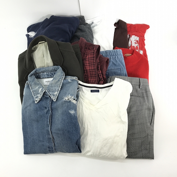 実際に弊社で買取させて頂いた【おまとめ】カルバンクライン/トゥモローランド/ユナイテッドアローズ 等 デニムジャケット/チェックパンツ/ロンT 他