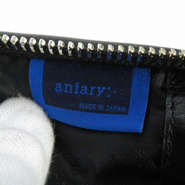 実際に弊社で買取させて頂いたaniary/アニアリ 裏地カモフラ柄 レザー セカンドバッグ/クラッチバッグの画像 4枚目