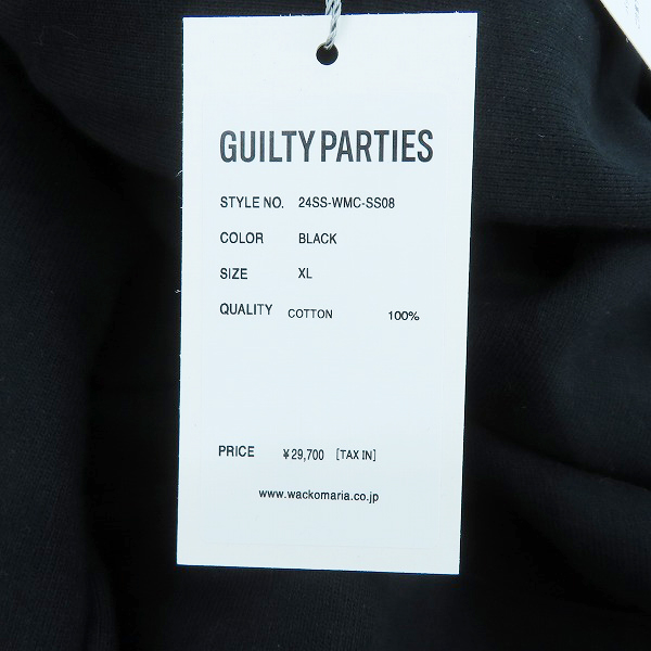 実際に弊社で買取させて頂いた【未使用】WACKO MARIA/ワコマリア 24SS HEAVY WEIGHT PULLOVER HOODED SWEAT SHIRT TYPE 3 24SS-WMC-SS08/XLの画像 6枚目