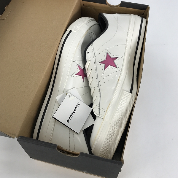 実際に弊社で買取させて頂いたCONVERSE/コンバース ワンスター ホワイト ピンク OX 日本製 /10.5の画像 8枚目