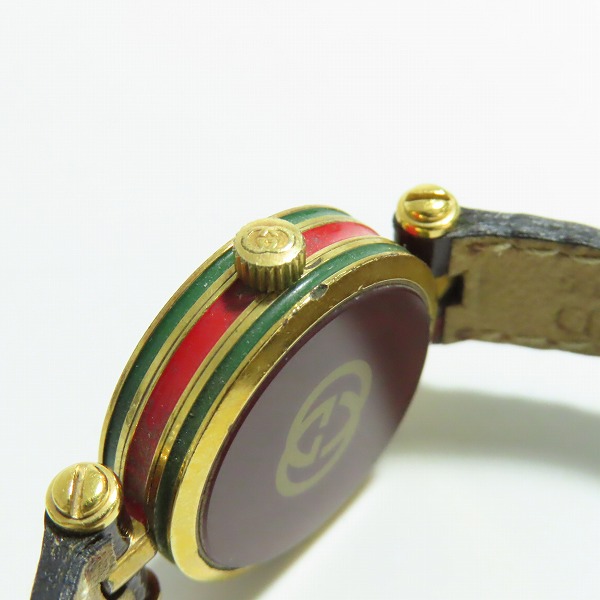 実際に弊社で買取させて頂いたGUCCI/グッチ シェリーライン レディース 腕時計【動作未確認】の画像 6枚目