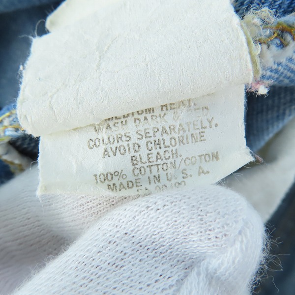 実際に弊社で買取させて頂いたLee/リー 70S ヴィンテージ  USA製 TALON42ジップ デニムパンツ 200-0041の画像 5枚目