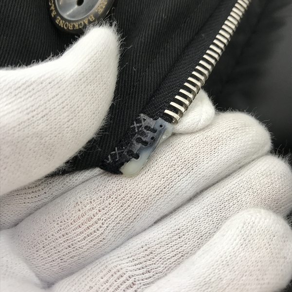 実際に弊社で買取させて頂いたBACKBONE×GORE TEX/バックボーン×ゴアテックス ダウンジャケット ブラック BB13W-B14/Mの画像 7枚目