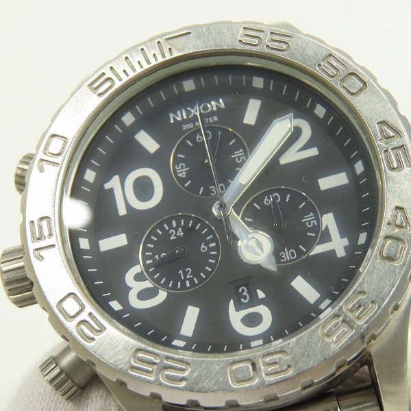 実際に弊社で買取させて頂いたNIXON/ニクソン THE42-20  CHRONO クロノグラフ ブラック文字盤 腕時計 A037-000【動作未確認】の画像 6枚目