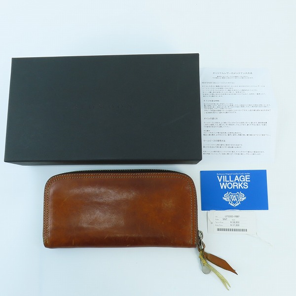 実際に弊社で買取させて頂いたREDMOON/レッドムーン ラウンドジップ レザー 長財布/ロングウォレット/SNTの画像 8枚目