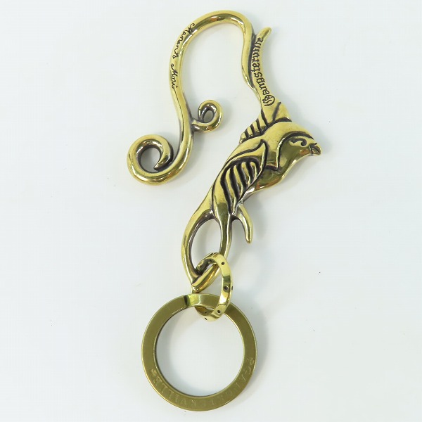 実際に弊社で買取させて頂いた(3)GANGSTERVILLE×Galcia/ギャングスタービル×ガルシア スワローキーホルダー ブラス/真鍮の画像 2枚目