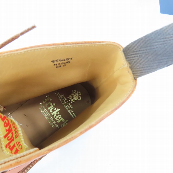 実際に弊社で買取させて頂いたTrickers/トリッカーズ MOLTON/モールトン カントリーブーツ ウイングチップ M2508/6.5の画像 4枚目