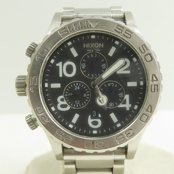 実際に弊社で買取させて頂いたNIXON/ニクソン THE42-20  CHRONO クロノグラフ ブラック文字盤 腕時計 A037-000【動作未確認】