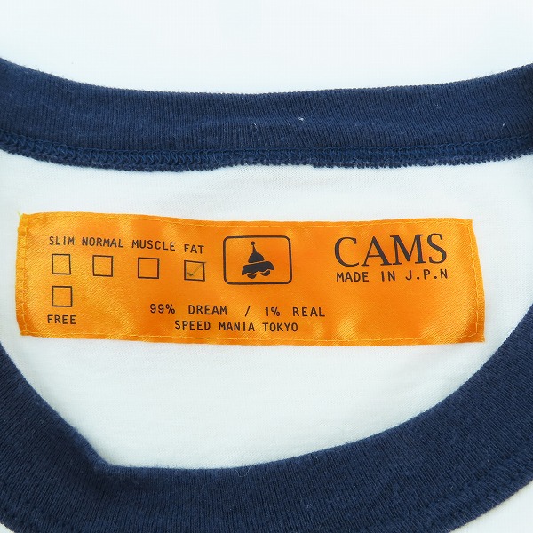 実際に弊社で買取させて頂いたCHALLENGER × SAM'S/チャレンジャー×サムズ CAMS コラボ プリントTシャツ ホワイト/FATの画像 2枚目