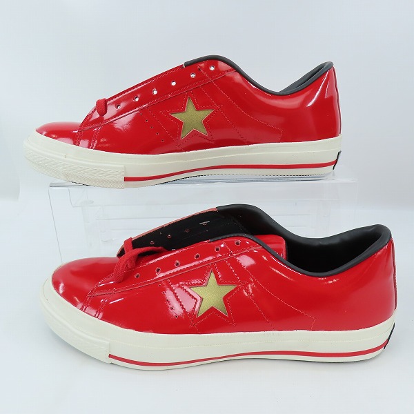 実際に弊社で買取させて頂いた【未使用】CONVERSE/コンバース ONE STAR WAJIMA OX RED ワンスター レッド レザー/10.5の画像 3枚目