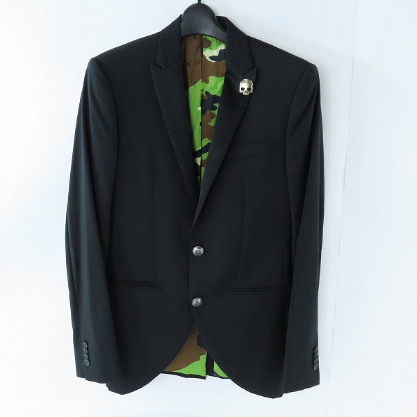 実際に弊社で買取させて頂いたHYDROGEN/ハイドロゲン スカルラペルピン テーラードジャケット/44