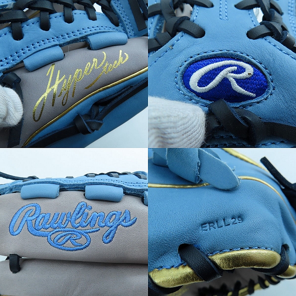 実際に弊社で買取させて頂いたRawlings/ローリングス HYPER TECH COLOR SYNC/ハイパーテックカラー 軟式/オールラウンド/右投げ グローブ GR2FHTCN55Wの画像 7枚目