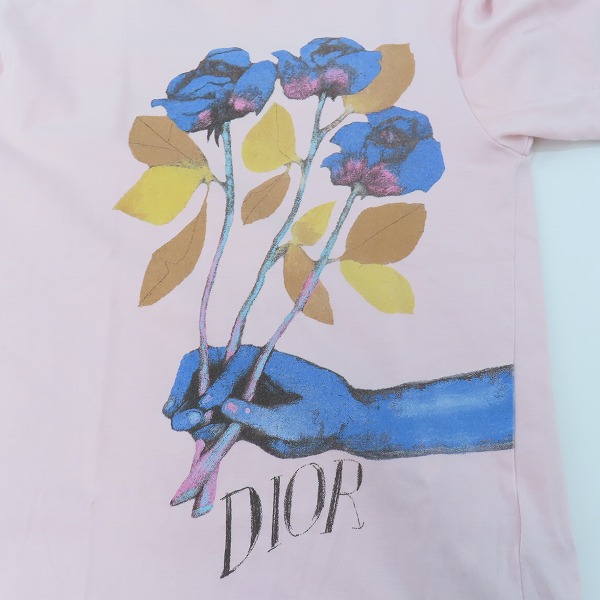 実際に弊社で買取させて頂いたDIOR×Alex Foxton/ディオール×アレックス フォックストン【20SS】ローズプリント コットン 半袖Tシャツ 943J605B0554/Sの画像 6枚目
