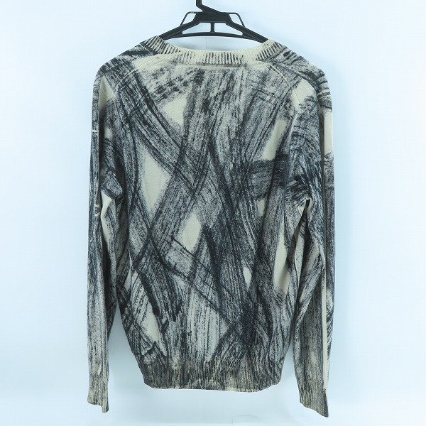 実際に弊社で買取させて頂いたEMPORIO ARMANI/エンポリオ アルマーニ ペイントスケッチ模様/総柄 ウールカーディガン H1E14M H137M/48の画像 1枚目