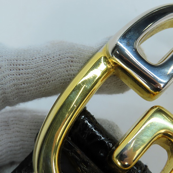 実際に弊社で買取させて頂いたGUCCI/グッチ GG コンビ ナローベルト ブラックの画像 6枚目