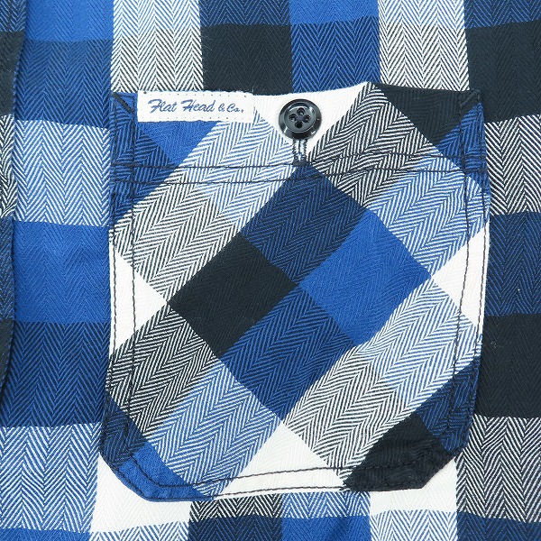 実際に弊社で買取させて頂いたTHE FLAT HEAD/フラットヘッド チェック柄 長袖シャツ 40の画像 3枚目