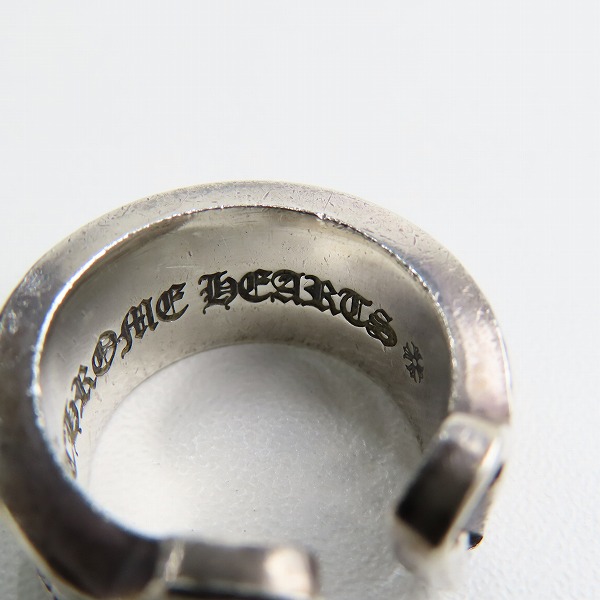 実際に弊社で買取させて頂いた【インボイス有】CHROME HEARTS/クロムハーツ ラージ スクロールラベルリング 12.5-13.5号の画像 4枚目