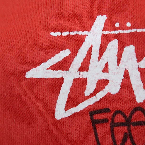 実際に弊社で買取させて頂いたSTUSSY/ステューシー 80S ヴィンテージ オールド プリント Tシャツ/Mの画像 4枚目