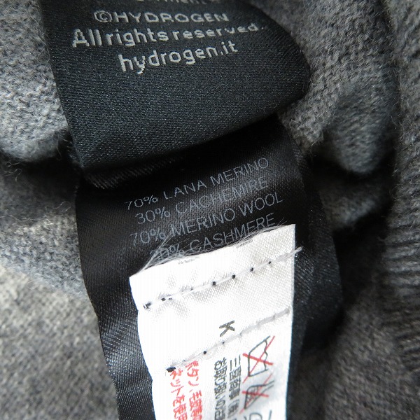 実際に弊社で買取させて頂いたHYDROGEN/ハイドロゲン Vネック ニットセーター Lの画像 3枚目
