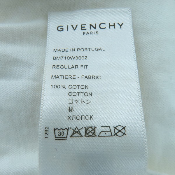 実際に弊社で買取させて頂いた【JPタグ】Givenchy/ジバンシィ Schematics Logo Tee/スケマティックスTシャツ BM710W3002/XLの画像 4枚目
