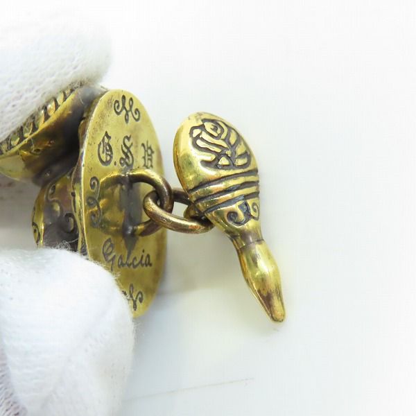 実際に弊社で買取させて頂いた(2)GANGSTERVILLE×Galcia/ギャングスタービル×ガルシア メキシカンスカル カフリンクス/カフス ブラス/真鍮の画像 4枚目
