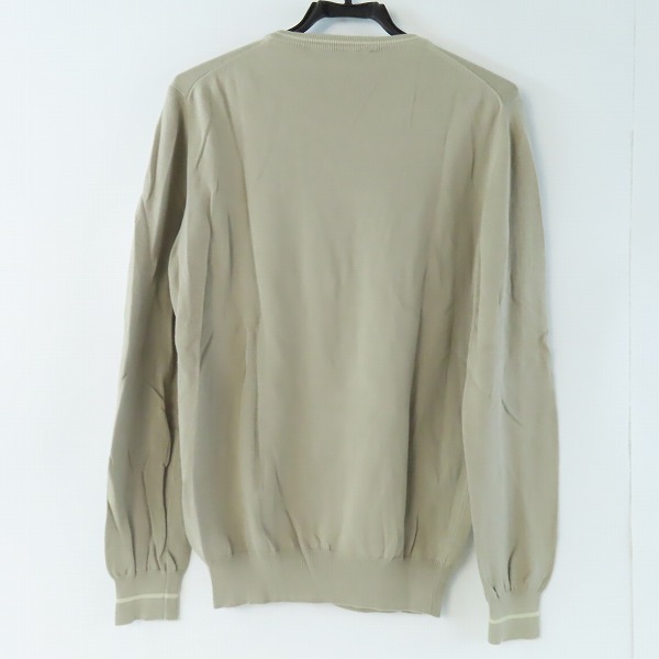 実際に弊社で買取させて頂いたETRO/エトロ 胸ロゴ刺繍 クルーネックニット ベージュ Sの画像 1枚目