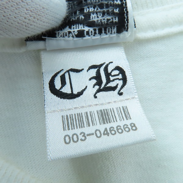 実際に弊社で買取させて頂いた【JPタグ】CHROME HEARTS/クロムハーツ 胸ポケット ホースシュー スタープリント 半袖 Tシャツ 2212-304-0645/Sの画像 5枚目