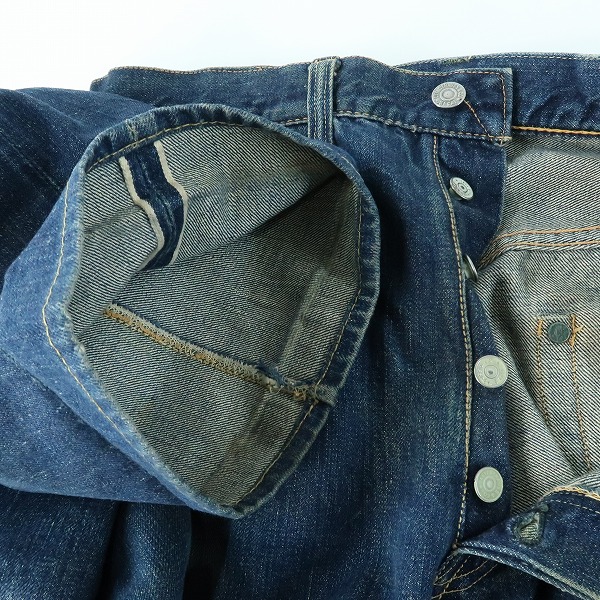 実際に弊社で買取させて頂いたLEVI'S/リーバイス 501XX 片面タブ/BIG E/隠しリベット 50s ヴィンテージ/ビンテージ デニムパンツの画像 5枚目