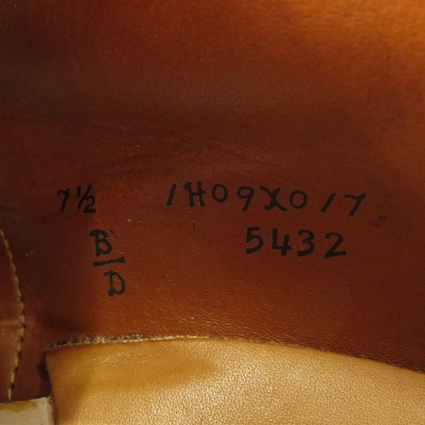 実際に弊社で買取させて頂いたALDEN×UNITED ARROWS/オールデン×ユナイテッドアローズ コードバン Vチップ 5432 7.5Dの画像 5枚目