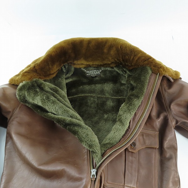 実際に弊社で買取させて頂いたBuzz Rickson's/バズリクソンズ B-2 WERBER LEATHER COAT ホースハイド フライトジャケット BR80074/44の画像 2枚目