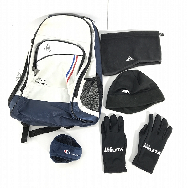 実際に弊社で買取させて頂いた【おまとめ】adidas/アディダス champion/チャンピオン 他 レックウォーマー/帽子/耳当て/手袋/リュック