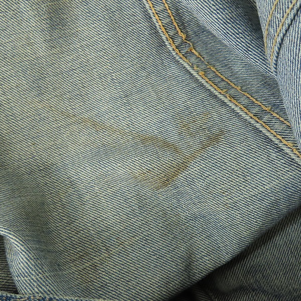 実際に弊社で買取させて頂いたLEVIS/リーバイス 557 60sオリジナル 3rd  ビッグE ボタン裏刻印D デニムジャケット/46の画像 7枚目