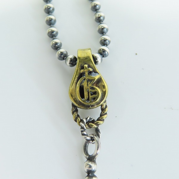 実際に弊社で買取させて頂いた(1)GANGSTERVILLE×Galcia/ギャングスタービル×ガルシア ROSARY/ロザリオ ネックレス シルバー925×ブラスの画像 4枚目