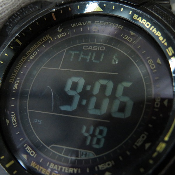 実際に弊社で買取させて頂いたCASIO/カシオ PROTREK/プロトレック トリプルセンサー PRW-1300YJの画像 4枚目
