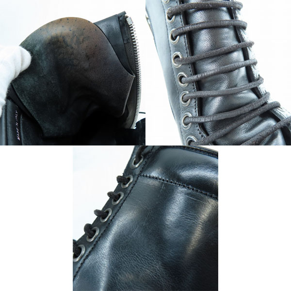 実際に弊社で買取させて頂いたRick Owens/リックオウエンス Low Army Boot レースアップ コンバットブーツ RU15F7856LCL/43の画像 6枚目